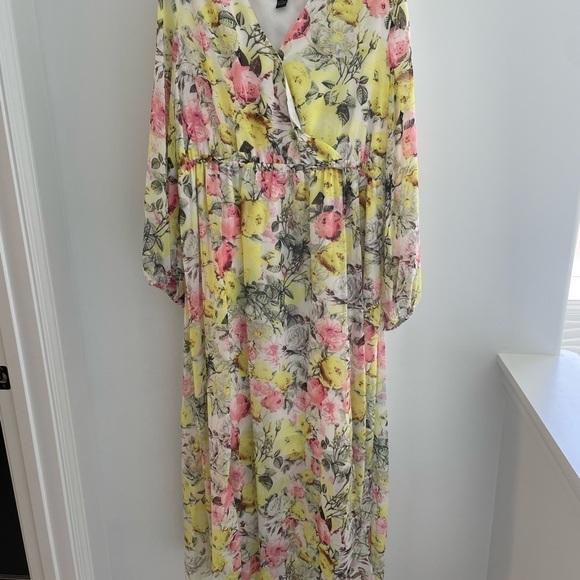 INC international concept Floral Summer Beautiful Gorges Plus size Maxi Dress 0X - Picture 5 of 5